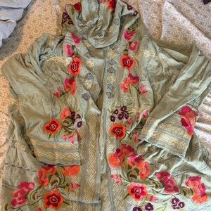 Johnny Was Plus Size 3X Wysen Hooded Duster BNWT